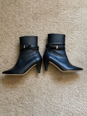 Bhava vegan leather Billie bootie ankle boots black UK 38 US 7.5 - 8 plus bag
